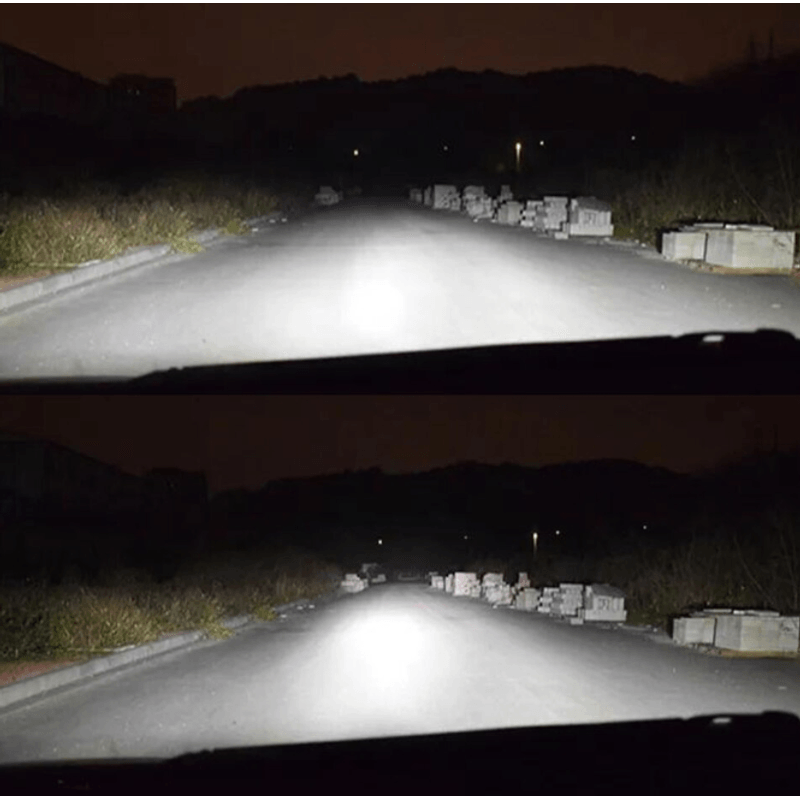 Auto si Moto - Electrice auto - Iluminare si semnalizare - Becuri auto - Set 2 becuri auto H4 cu 42 LED SMD 120W 6000k 12/80V doua faze lupa - Infinity.ro