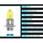 Auto si Moto - Electrice auto - Iluminare si semnalizare - Kituri xenon - Set 2 becuri LED auto H3 de 12V 100W 6000K HOD galbene XENON - Infinity.ro