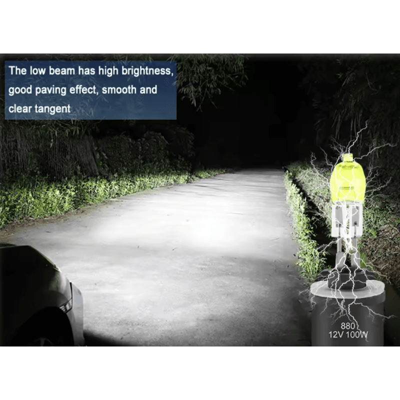 Auto si Moto - Electrice auto - Iluminare si semnalizare - Kituri xenon - Set 2 becuri LED auto H3 de 12V 100W 6000K HOD galbene XENON - Infinity.ro