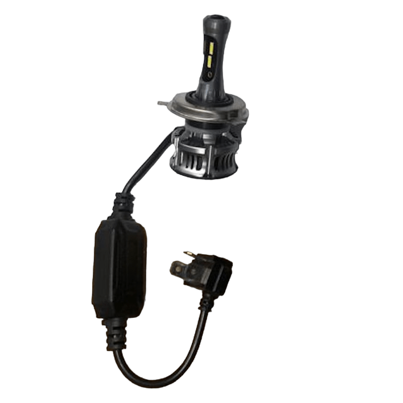 Auto si Moto - Electrice auto - Iluminare si semnalizare - Becuri auto - Set 2 becuri Auto LED XT7 H4, 50W, Canbus 2 FAZE + pozitie Albastra - Infinity.ro