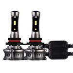 Auto si Moto - Electrice auto - Iluminare si semnalizare - Becuri auto - Set 2 becuri Auto LED XT7 H4, 50W, Canbus 2 FAZE + pozitie Albastra - Infinity.ro