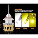 Auto si Moto - Electrice auto - Iluminare si semnalizare - Kituri xenon - Set 2 Becuri Led H3 cu 3 Nuante De Culori (galben, alb, xenon) - Infinity.ro