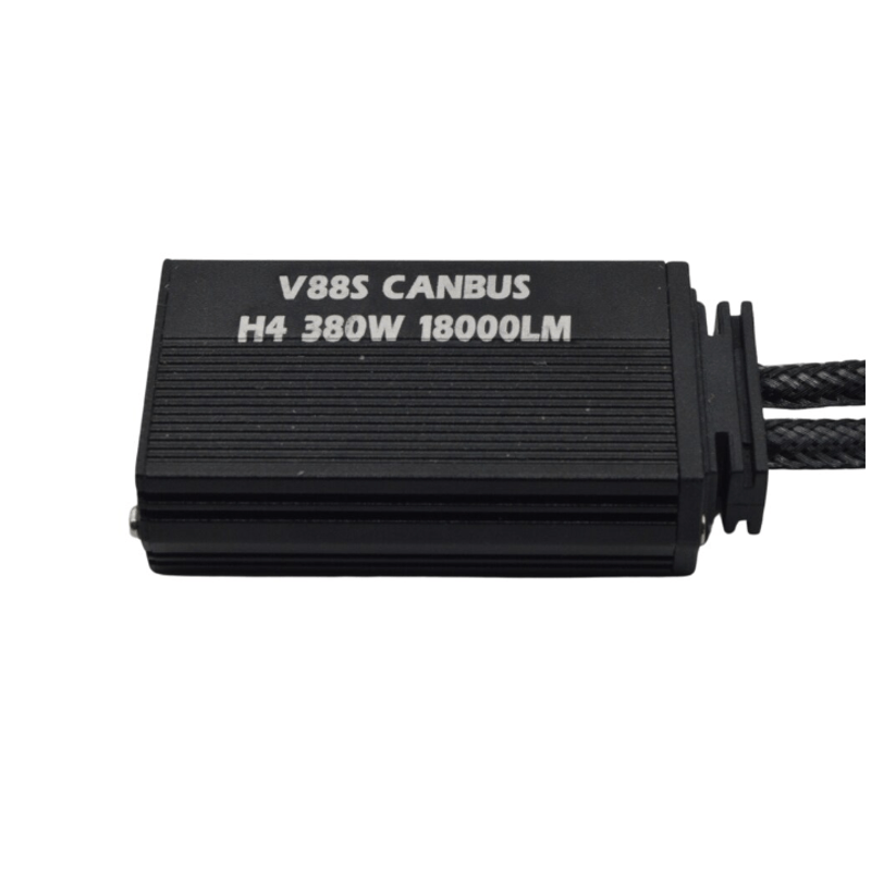 Auto si Moto - Electrice auto - Iluminare si semnalizare - Becuri auto - Set 2 becuri auto LED H7 V88S putere 380W lumina 6000K canbus 18000lm - Infinity.ro
