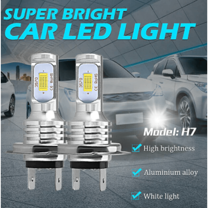 Auto si Moto - Electrice auto - Iluminare si semnalizare - Becuri auto - Set 2 becuri LED AUTO H7 3570 XL de ceata putere 80W 4000 lumeni temperatura 6000-6500K - Infinity.ro