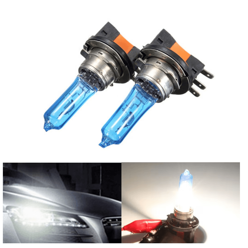 Auto si Moto - Electrice auto - Iluminare si semnalizare - Becuri auto - Set 2 becuri auto cu halogen H15 12V putere 15/55W Super White - Infinity.ro