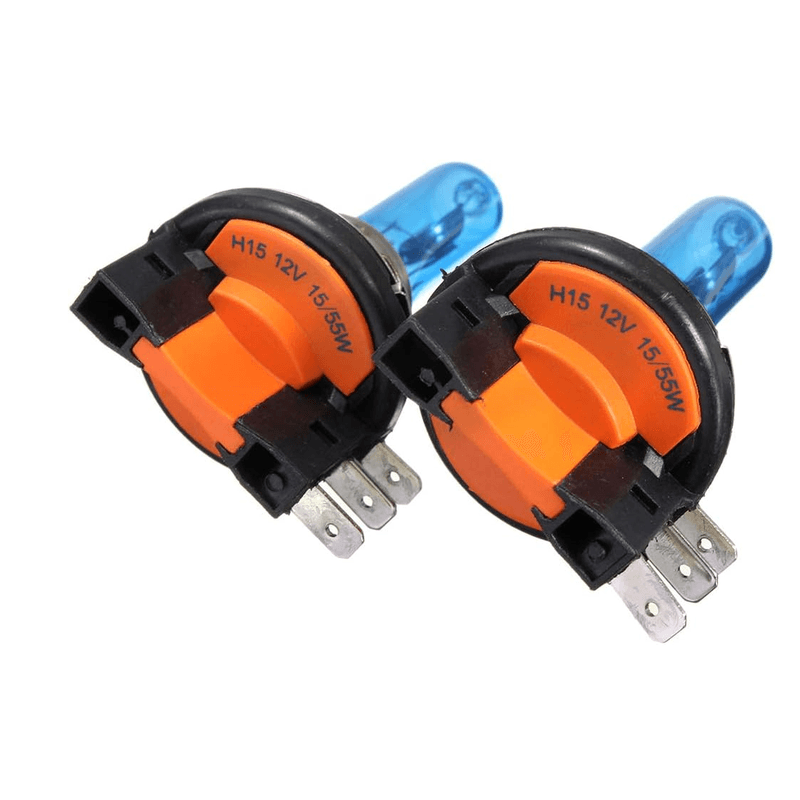 Auto si Moto - Electrice auto - Iluminare si semnalizare - Becuri auto - Set 2 becuri auto cu halogen H15 12V putere 15/55W Super White - Infinity.ro