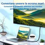 TV, Audio-Video si Foto - Accesorii TV si audio - Cabluri si adaptoare audio - Cablu HDMI 2.1 tata-tata 8k60hz 4k120hz 3D 200 cm, transmisie pana la 48Gbps,  compatibil HDCP2.2/CEC/EDID - Infinity.ro