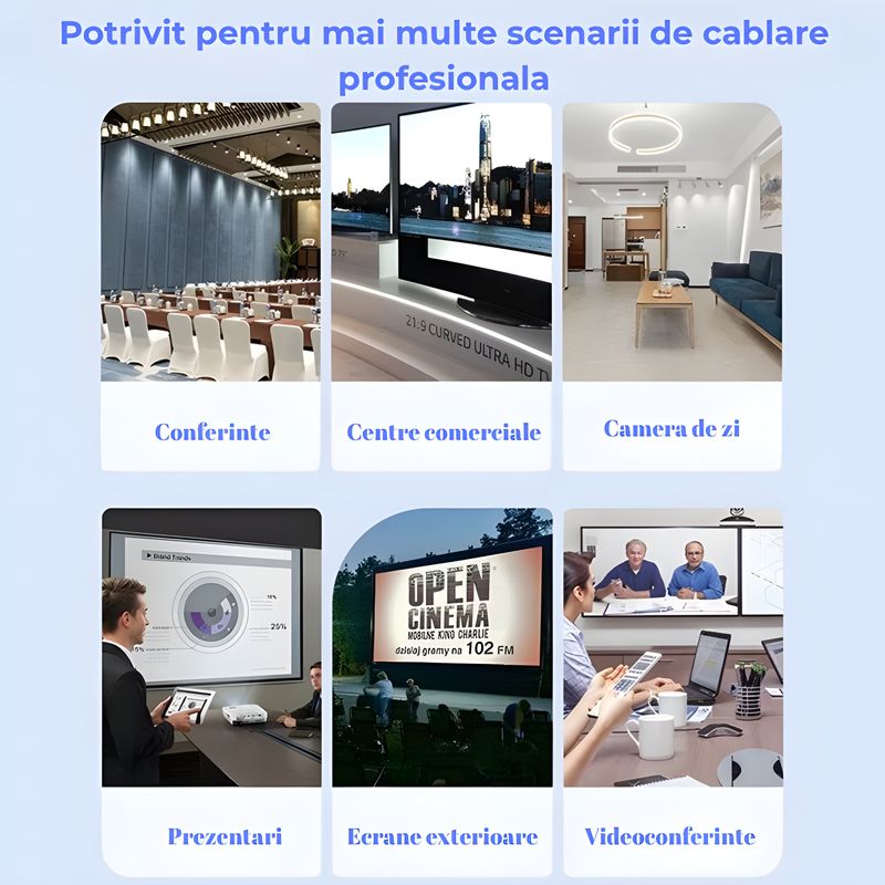 TV, Audio-Video si Foto - Accesorii TV si audio - Cabluri si adaptoare audio - Cablu HDMI 2.1 tata-tata 8k60hz 4k120hz 3D 200 cm, transmisie pana la 48Gbps,  compatibil HDCP2.2/CEC/EDID - Infinity.ro