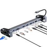 PC, gaming si accesorii - Retelistica - Hub-uri - HUB USB-C 10-in-1, PRESTIGE CHARGE®, Type-C 100W, Incarcare rapida, pentru Laptop, Tableta si Alte Dispozitive USB-C - Infinity.ro