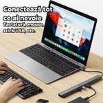 PC, gaming si accesorii - Retelistica - Hub-uri - HUB USB-C 10-in-1, PRESTIGE CHARGE®, Type-C 100W, Incarcare rapida, pentru Laptop, Tableta si Alte Dispozitive USB-C - Infinity.ro