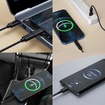 Laptop, Telefoane si Tablete - Telefoane mobile si accesorii - Accesorii Telefoane - Cabluri si adaptoare telefoane - Cablu de incarcare si date 5in1, PRESTIGE CHARGE®, cablu USB-C la USB-C SuperFastCharge 60W, 10cm - Infinity.ro