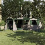 Sport si Outdoor - Camping - Corturi camping - Cort de familie cu acoperis Verde si alb 745 x 700 x 217 cm - Infinity.ro