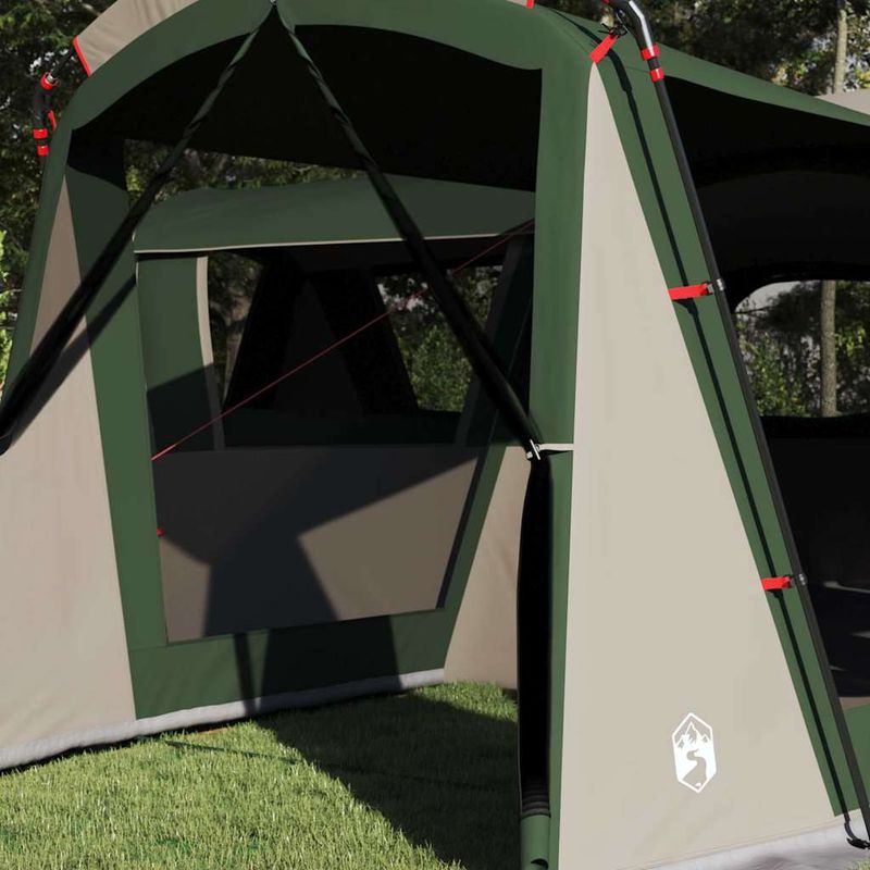 Sport si Outdoor - Camping - Corturi camping - Cort de familie cu acoperis Verde si alb 745 x 700 x 217 cm - Infinity.ro