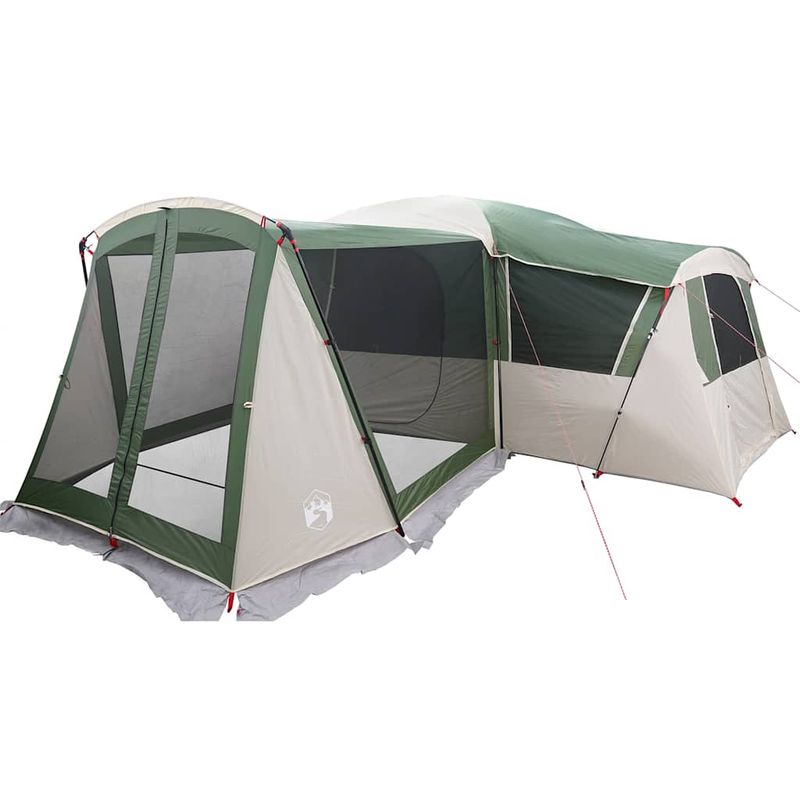 Sport si Outdoor - Camping - Corturi camping - Cort de familie cu acoperis Verde si alb 745 x 700 x 217 cm - Infinity.ro