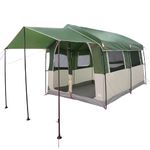 Sport si Outdoor - Camping - Corturi camping - Cort de familie cu acoperis Verde si alb 324 x 255 x 230 cm - Infinity.ro