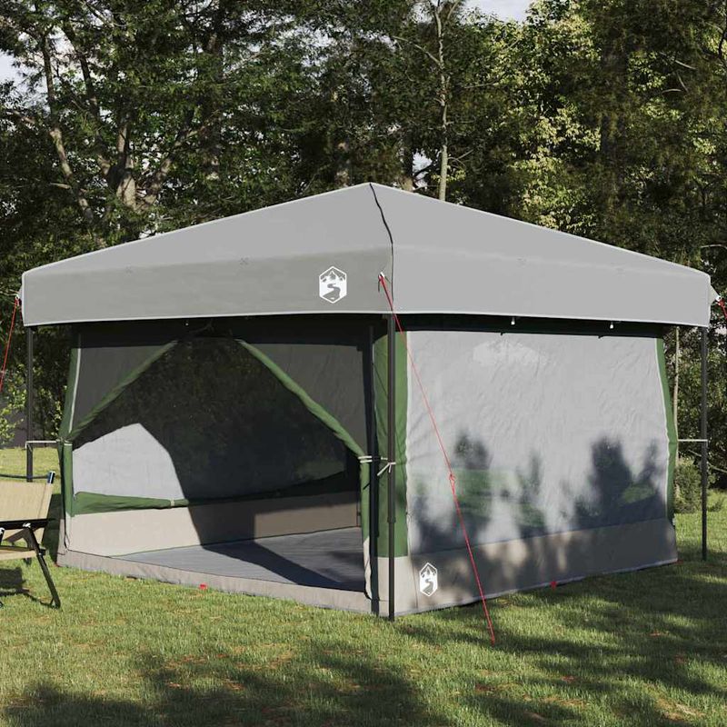 Sport si Outdoor - Camping - Corturi camping - Cort interior cu acoperis Verde si gri 300 x 300 x 250 cm - Infinity.ro