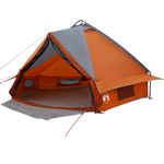 Sport si Outdoor - Camping - Corturi camping - Cort Teepee cu acoperis Gri si Portocalie 490 x 410 x 210 cm - Infinity.ro