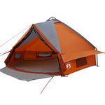 Sport si Outdoor - Camping - Corturi camping - Cort Teepee cu acoperis Gri si Portocalie 490 x 410 x 210 cm - Infinity.ro