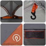 Sport si Outdoor - Camping - Corturi camping - Cort de familie Gri si Portocalie 460 x 430 x 214 cm - Infinity.ro