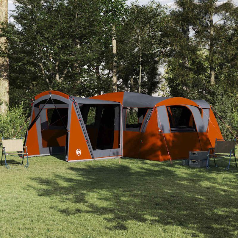 Sport si Outdoor - Camping - Corturi camping - Cort de familie Gri si Portocalie 745 x 700 x 217 cm - Infinity.ro
