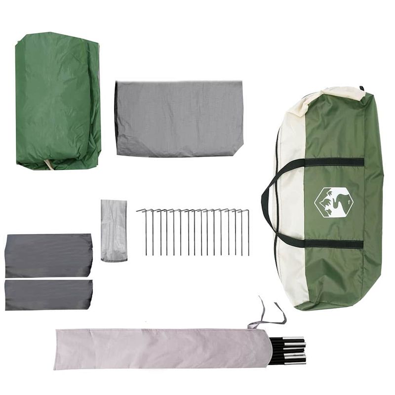 Sport si Outdoor - Camping - Corturi camping - Cort de familie cu acoperis Verde si gri 460 x 430 x 214 cm - Infinity.ro