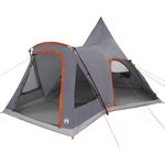 Sport si Outdoor - Camping - Corturi camping - Cort Teepee cu acoperis Gri si Portocalie 545 x 450 x 295 cm - Infinity.ro
