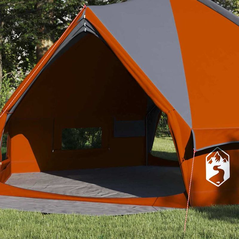Sport si Outdoor - Camping - Corturi camping - Cort Teepee cu acoperis Gri si Portocalie 490 x 410 x 210 cm - Infinity.ro