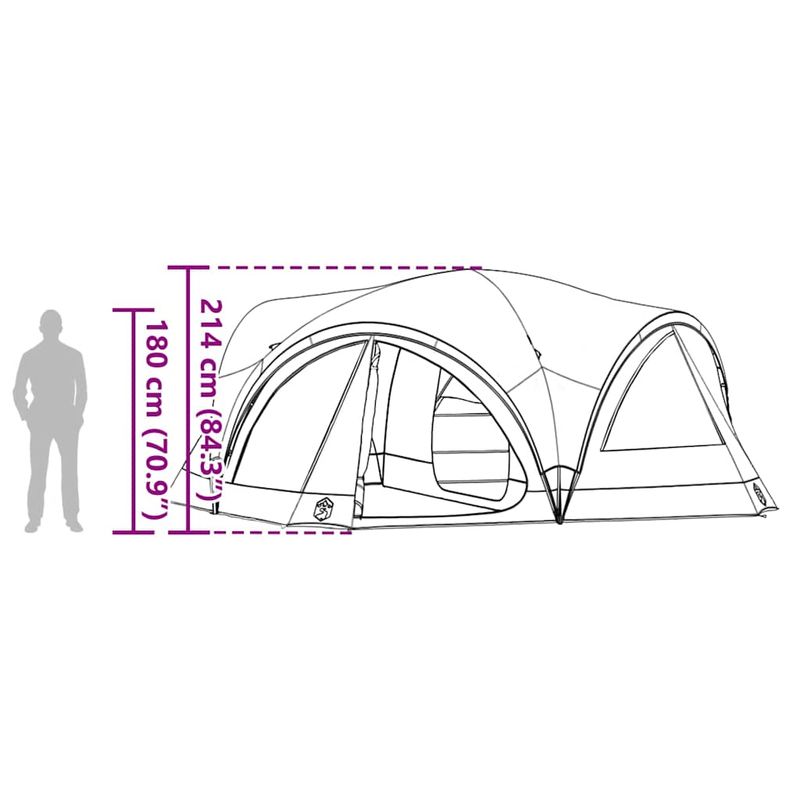 Sport si Outdoor - Camping - Corturi camping - Cort de familie Gri si Portocalie 460 x 430 x 214 cm - Infinity.ro