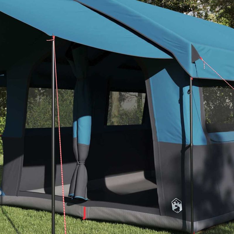 Sport si Outdoor - Camping - Corturi camping - Cort de familie cu acoperis Albastru si Gri 324 x 255 x 230 cm - Infinity.ro