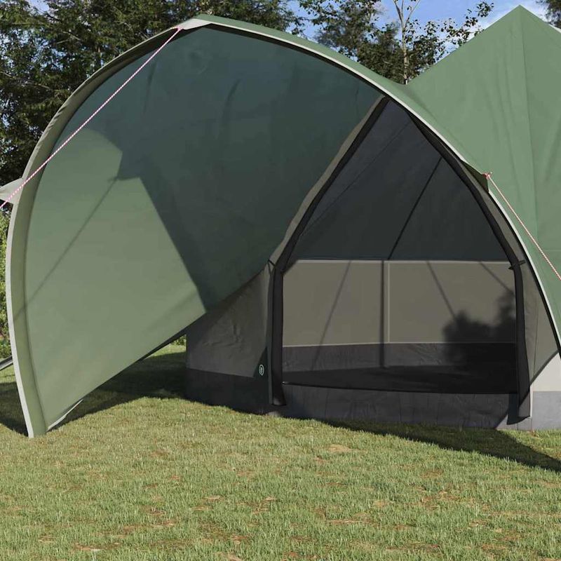 Sport si Outdoor - Camping - Corturi camping - Cort Teepee cu acoperis Verde si gri 600 x 600 x 347 cm - Infinity.ro