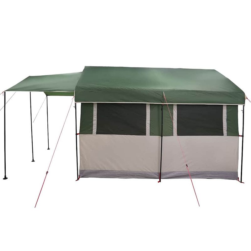 Sport si Outdoor - Camping - Corturi camping - Cort de familie cu acoperis Verde si alb 324 x 255 x 230 cm - Infinity.ro