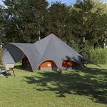 Sport si Outdoor - Camping - Corturi camping - Cort Teepee cu acoperis Gri si Portocalie 600 x 600 x 347 cm - Infinity.ro