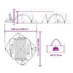 Sport si Outdoor - Camping - Corturi camping - Cort de familie cu acoperis Verde si gri 460 x 430 x 214 cm - Infinity.ro