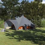 Sport si Outdoor - Camping - Corturi camping - Cort Teepee cu acoperis Gri si Portocalie 600 x 600 x 347 cm - Infinity.ro