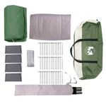 Sport si Outdoor - Camping - Corturi camping - Cort de familie cu acoperis Verde si alb 745 x 700 x 217 cm - Infinity.ro
