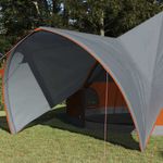 Sport si Outdoor - Camping - Corturi camping - Cort Teepee cu acoperis Gri si Portocalie 600 x 600 x 347 cm - Infinity.ro