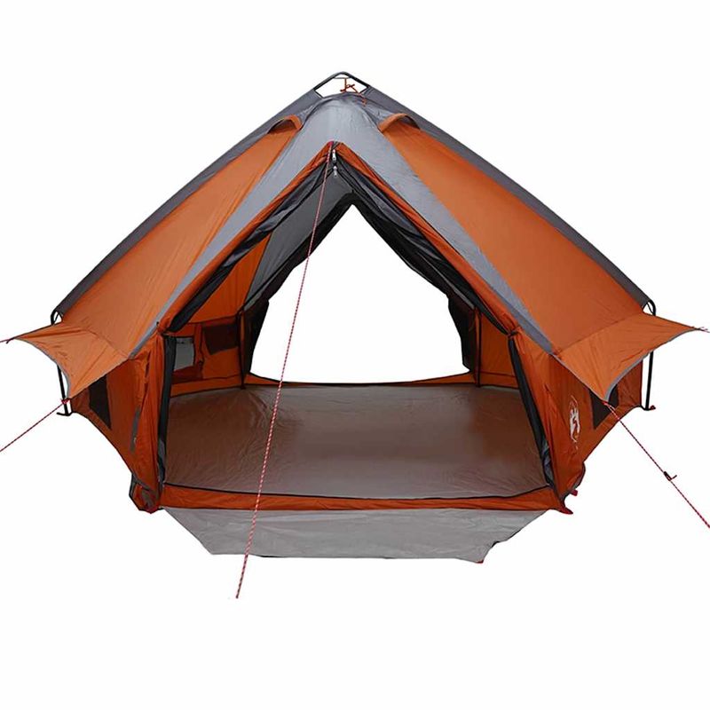 Sport si Outdoor - Camping - Corturi camping - Cort Teepee cu acoperis Gri si Portocalie 490 x 410 x 210 cm - Infinity.ro