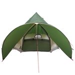 Sport si Outdoor - Camping - Corturi camping - Cort Teepee cu acoperis Verde si gri 600 x 600 x 347 cm - Infinity.ro