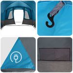 Sport si Outdoor - Camping - Corturi camping - Cort de familie cu acoperis Albastru si Gri 760 x 645 x 230 cm - Infinity.ro