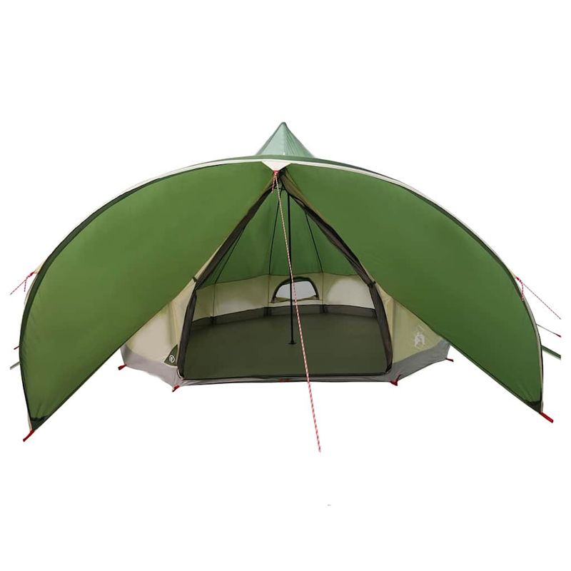 Sport si Outdoor - Camping - Corturi camping - Cort Teepee cu acoperis Verde si gri 600 x 600 x 347 cm - Infinity.ro