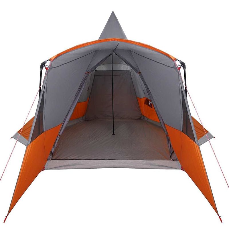 Sport si Outdoor - Camping - Corturi camping - Cort Teepee cu acoperis Gri si Portocalie 720 x 465 x 295 cm - Infinity.ro