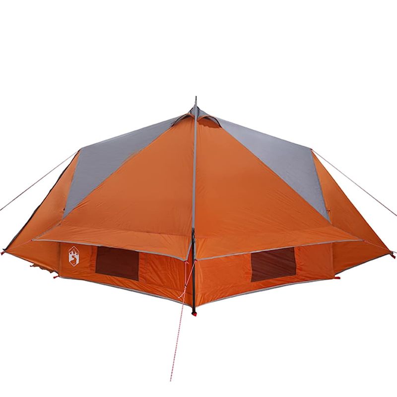 Sport si Outdoor - Camping - Corturi camping - Cort Teepee cu acoperis Gri si Portocalie 490 x 410 x 210 cm - Infinity.ro
