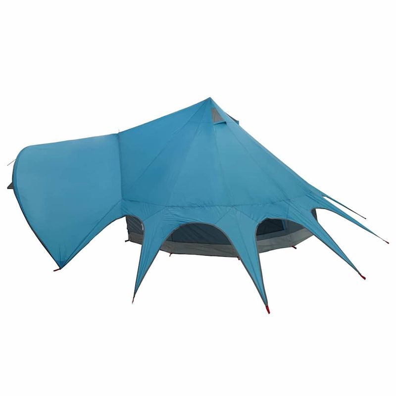 Sport si Outdoor - Camping - Corturi camping - Cort Teepee cu acoperis Albastru si Gri 600 x 600 x 347 cm - Infinity.ro