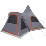 Sport si Outdoor - Camping - Corturi camping - Cort Teepee cu acoperis Gri si Portocalie 545 x 450 x 295 cm - Infinity.ro