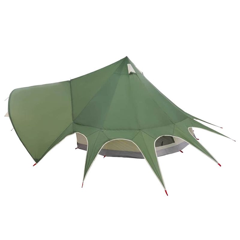 Sport si Outdoor - Camping - Corturi camping - Cort Teepee cu acoperis Verde si gri 600 x 600 x 347 cm - Infinity.ro