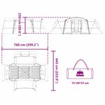 Sport si Outdoor - Camping - Corturi camping - Cort de familie cu acoperis Albastru si Gri 760 x 645 x 230 cm - Infinity.ro