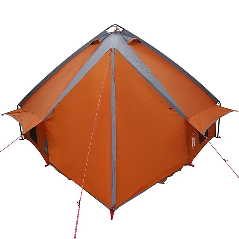 Sport si Outdoor - Camping - Corturi camping - Cort Teepee cu acoperis Gri si Portocalie 490 x 410 x 210 cm - Infinity.ro