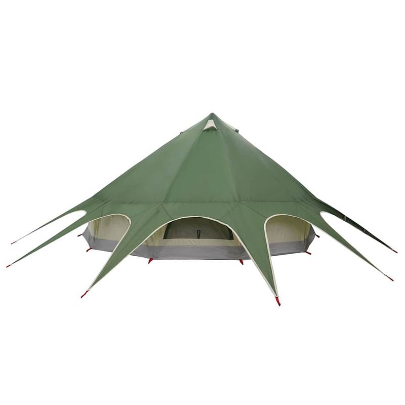 Sport si Outdoor - Camping - Corturi camping - Cort Teepee cu acoperis Verde si gri 600 x 600 x 347 cm - Infinity.ro