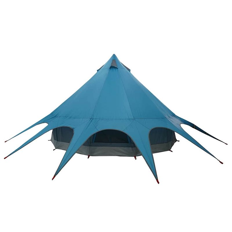 Sport si Outdoor - Camping - Corturi camping - Cort Teepee cu acoperis Albastru si Gri 600 x 600 x 347 cm - Infinity.ro