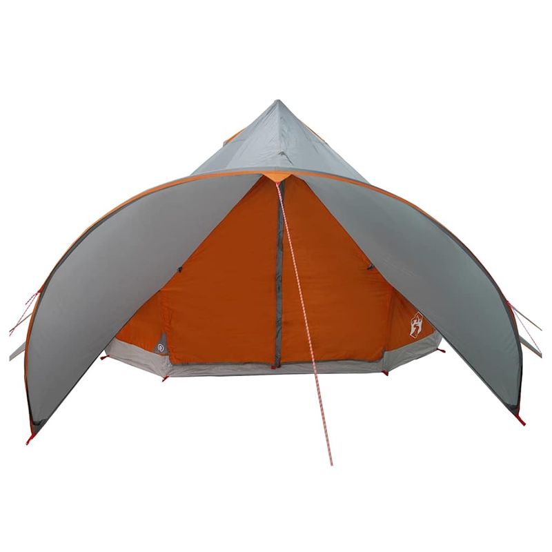 Sport si Outdoor - Camping - Corturi camping - Cort Teepee cu acoperis Gri si Portocalie 600 x 600 x 347 cm - Infinity.ro